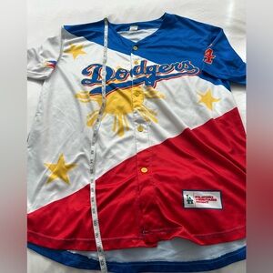 LA Dodgers Men's Jersey - Blue, Red, White - Filipino Heritage Stadium Giveaway